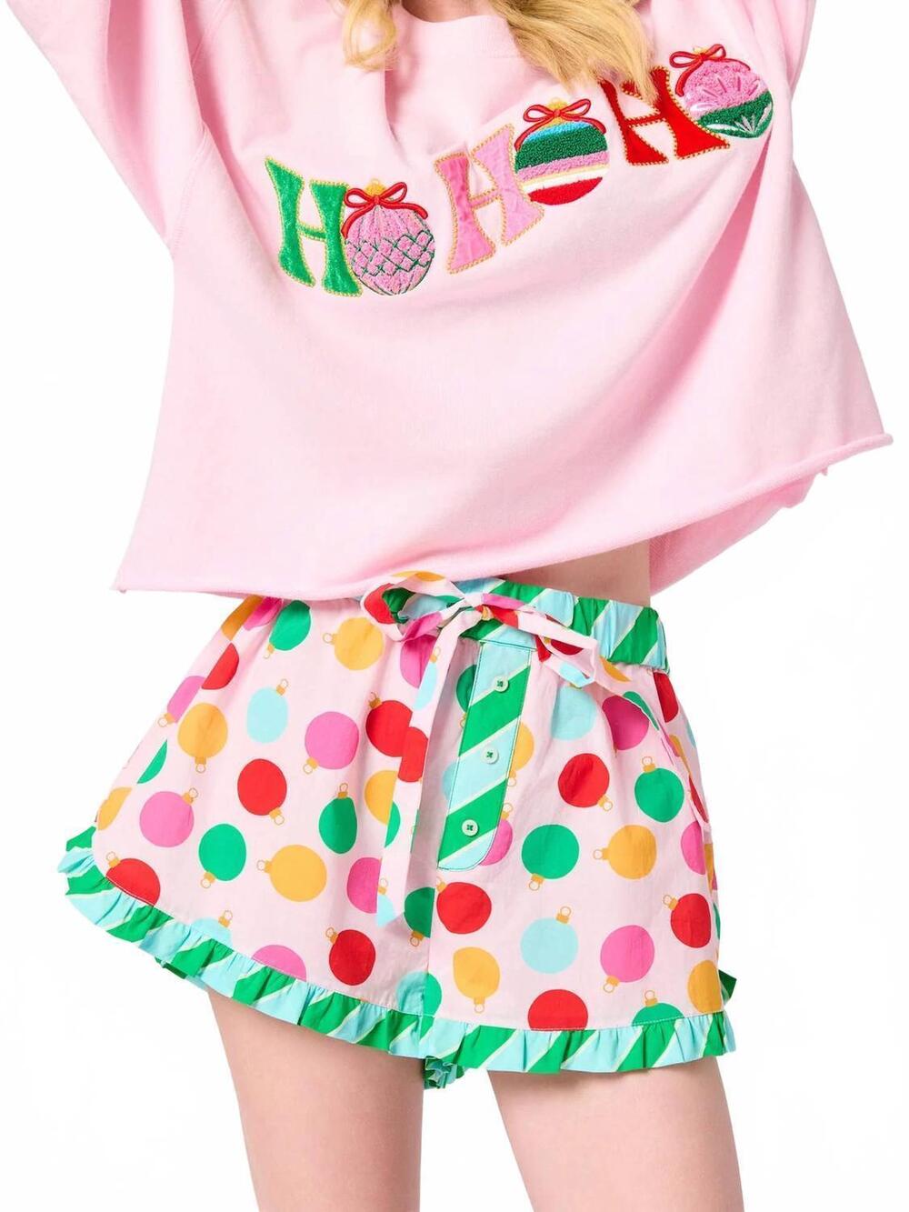 NEW SHIRALEAH ornament boxer shorts in blush